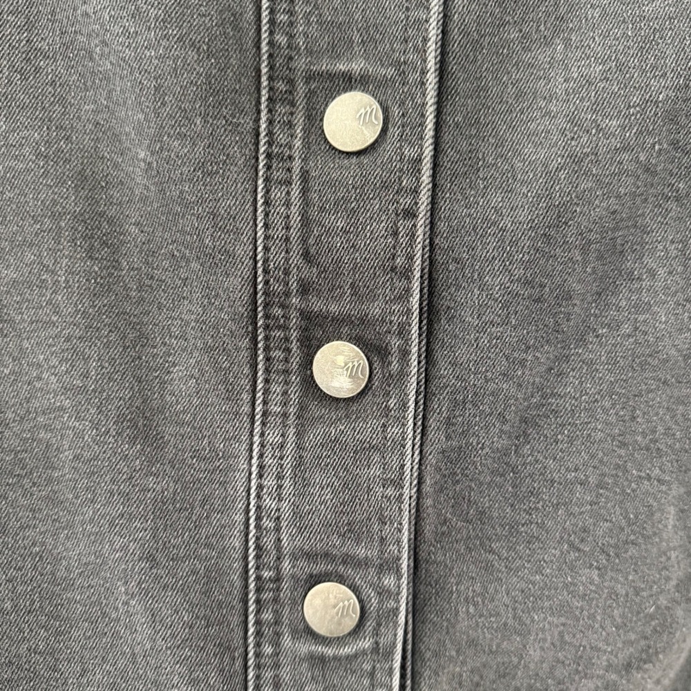 Madewell‎ Button Front Denim A Line Skirt Gray Size 20 - Picture 3 of 6